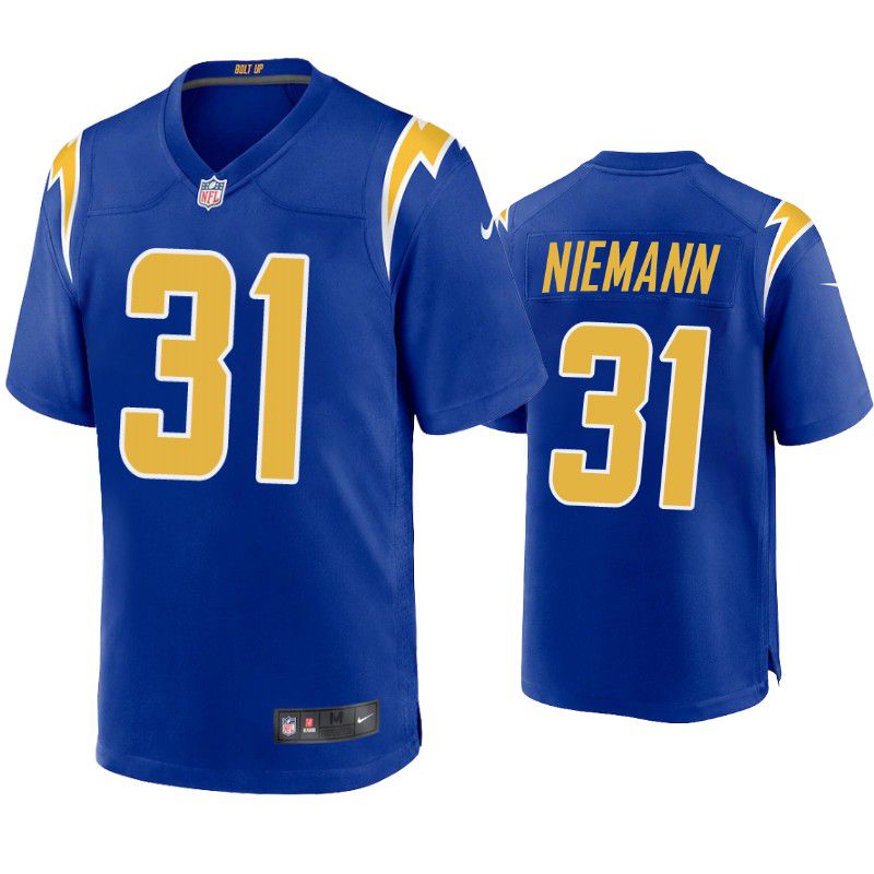 Men Los Angeles Chargers #31 Nick Niemann Nike Royal Game Player NFL Jersey->dallas cowboys->NFL Jersey